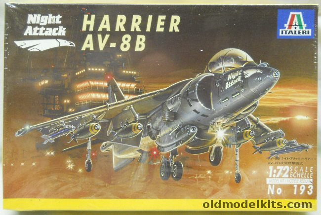 Italeri 1/72 AV-8B Night Attack Harrier - USMC, 193 plastic model kit